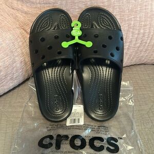 Crocs slides, black, Unisex, size 10, NWT
